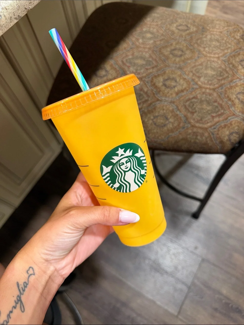 Starbucks reusable Cold cups with Straws